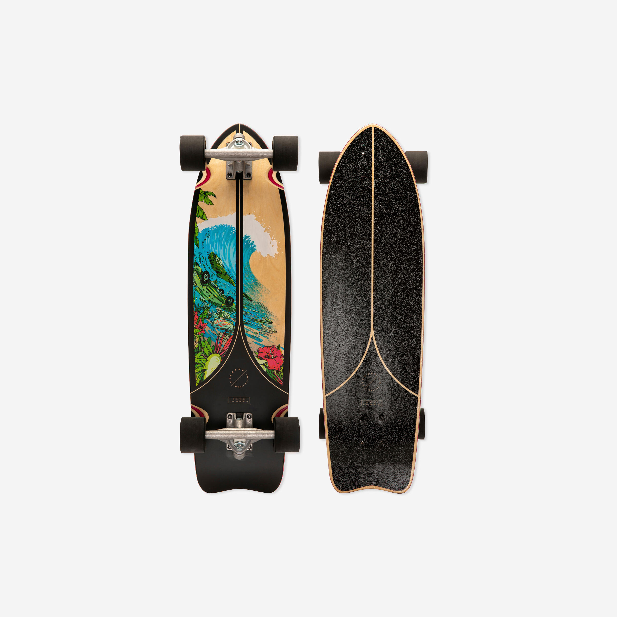 Longboard - Fish 500 schwarz