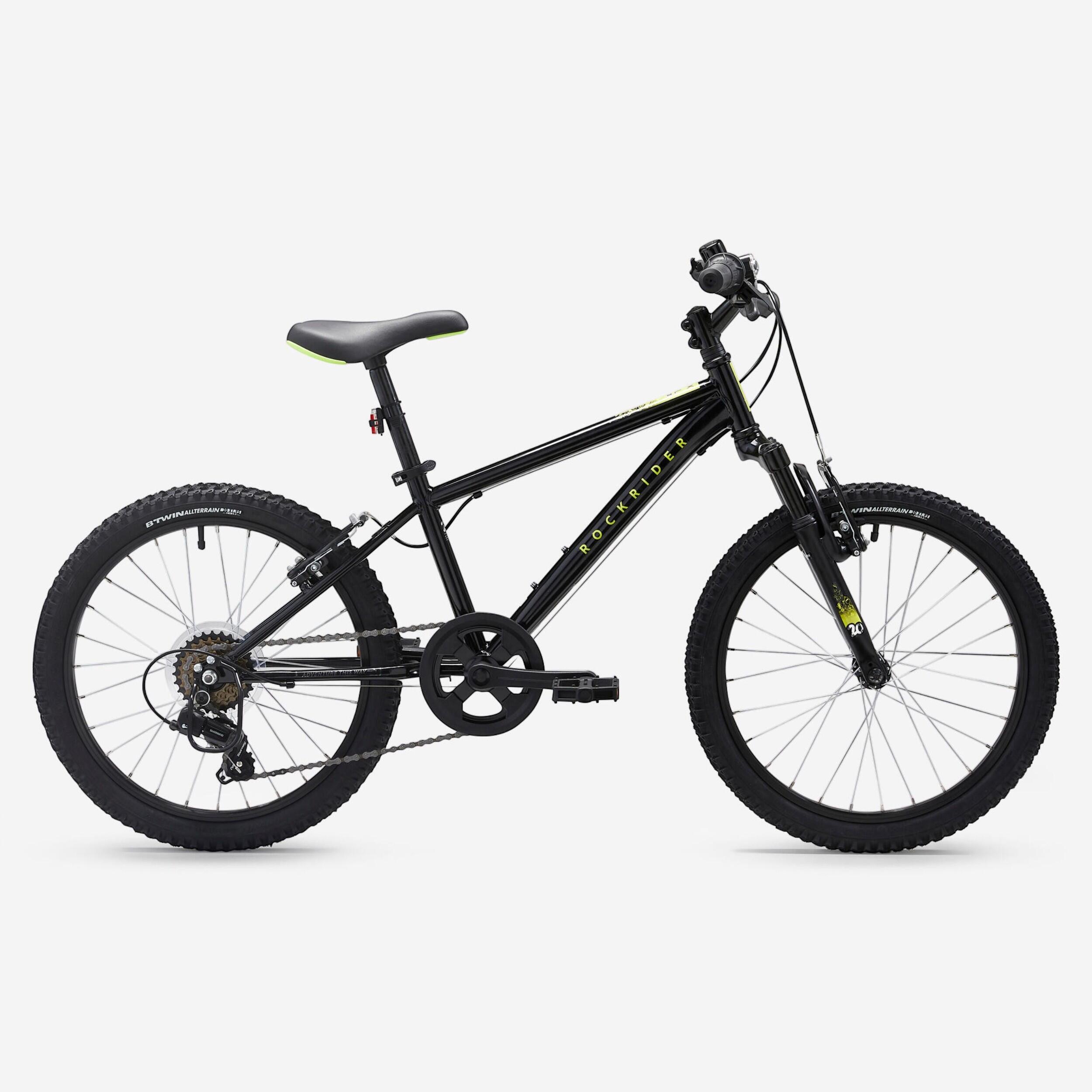 Kinderfahrrad Mountainbike 20 Zoll Rockrider Explore 500 schwarz