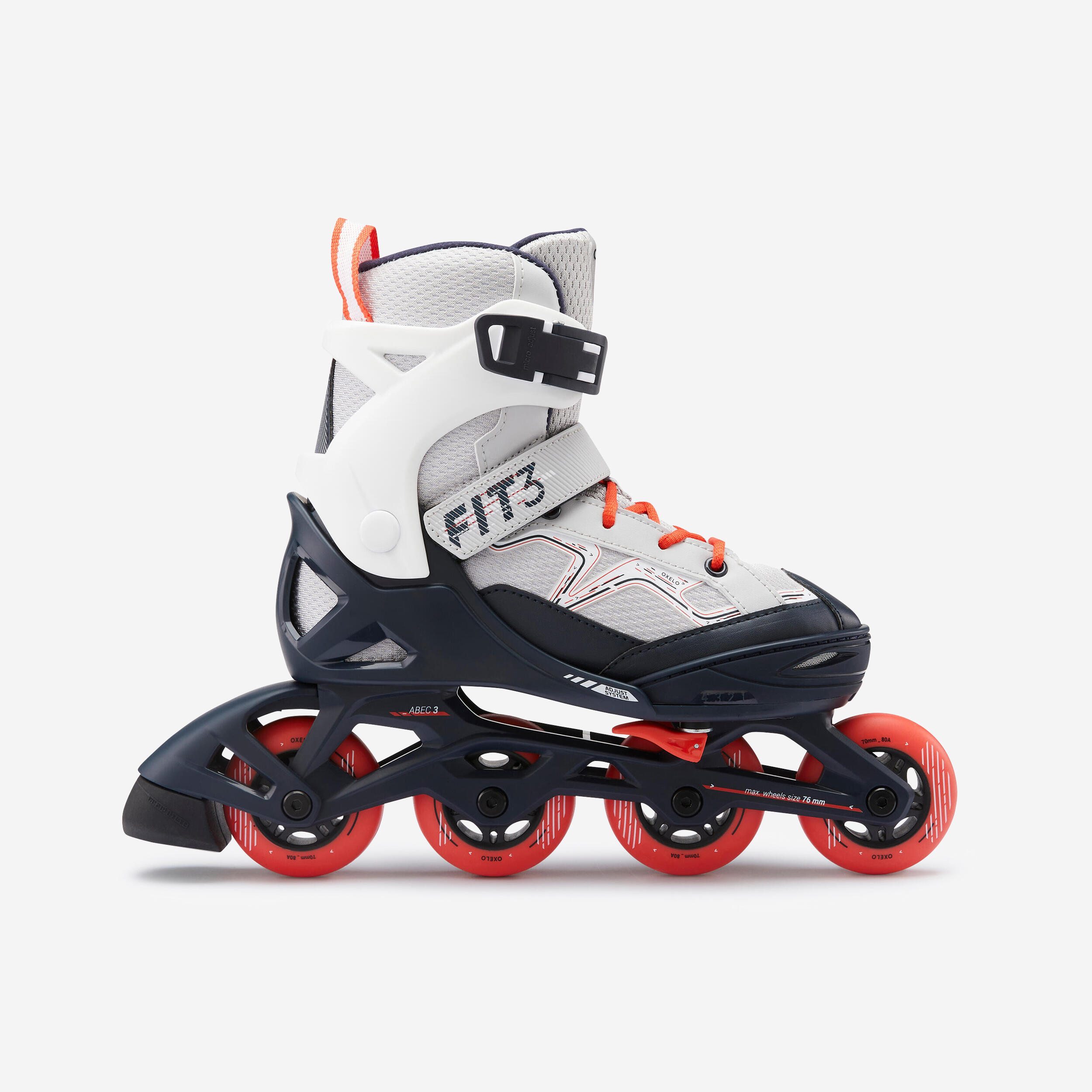 Inline Skates Inliner Kinder - FIT 3 grau/rot