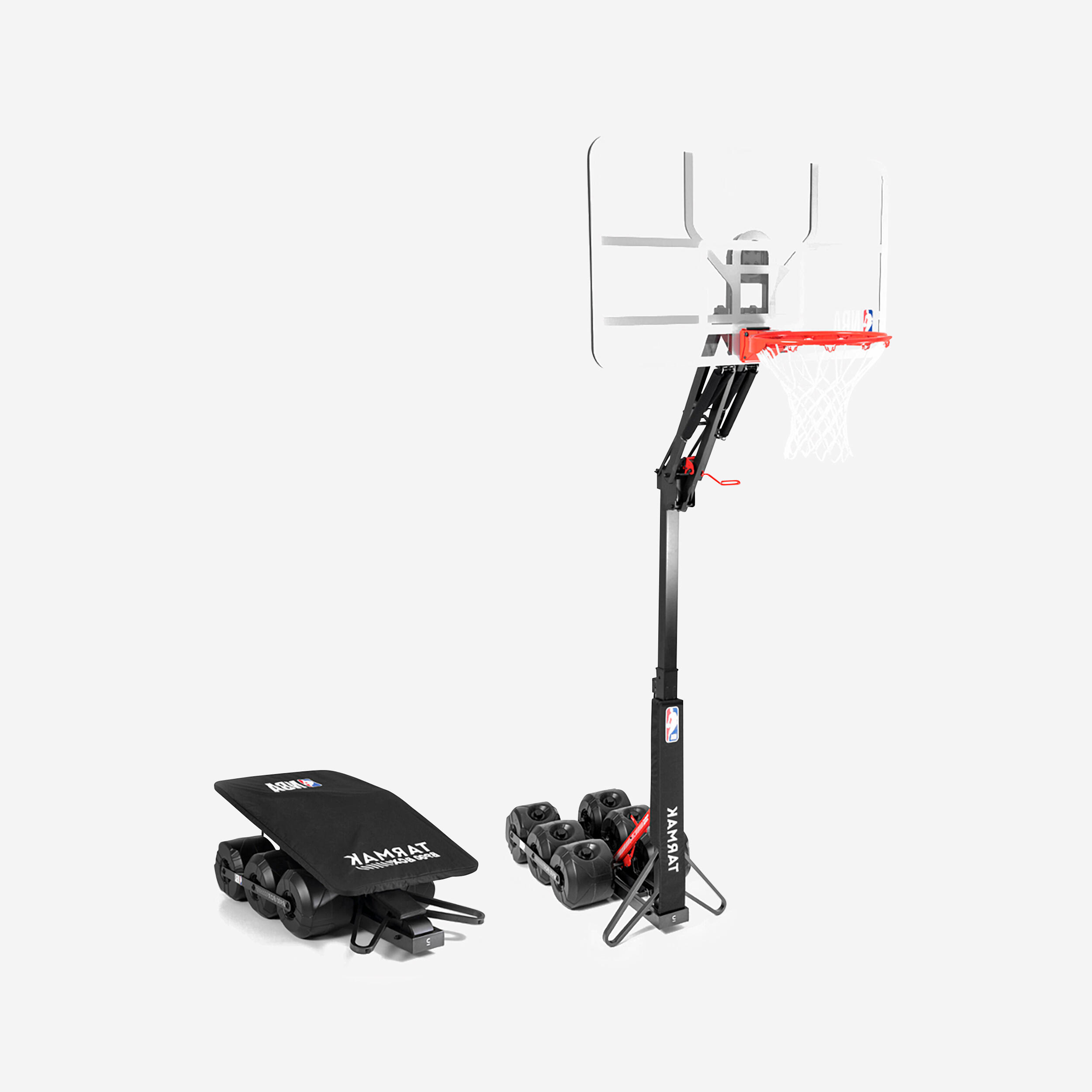 Basketballkorb mit Ständer klappbar/mobil Höhe 2,10 bis 3,05m - B900 Box NBA