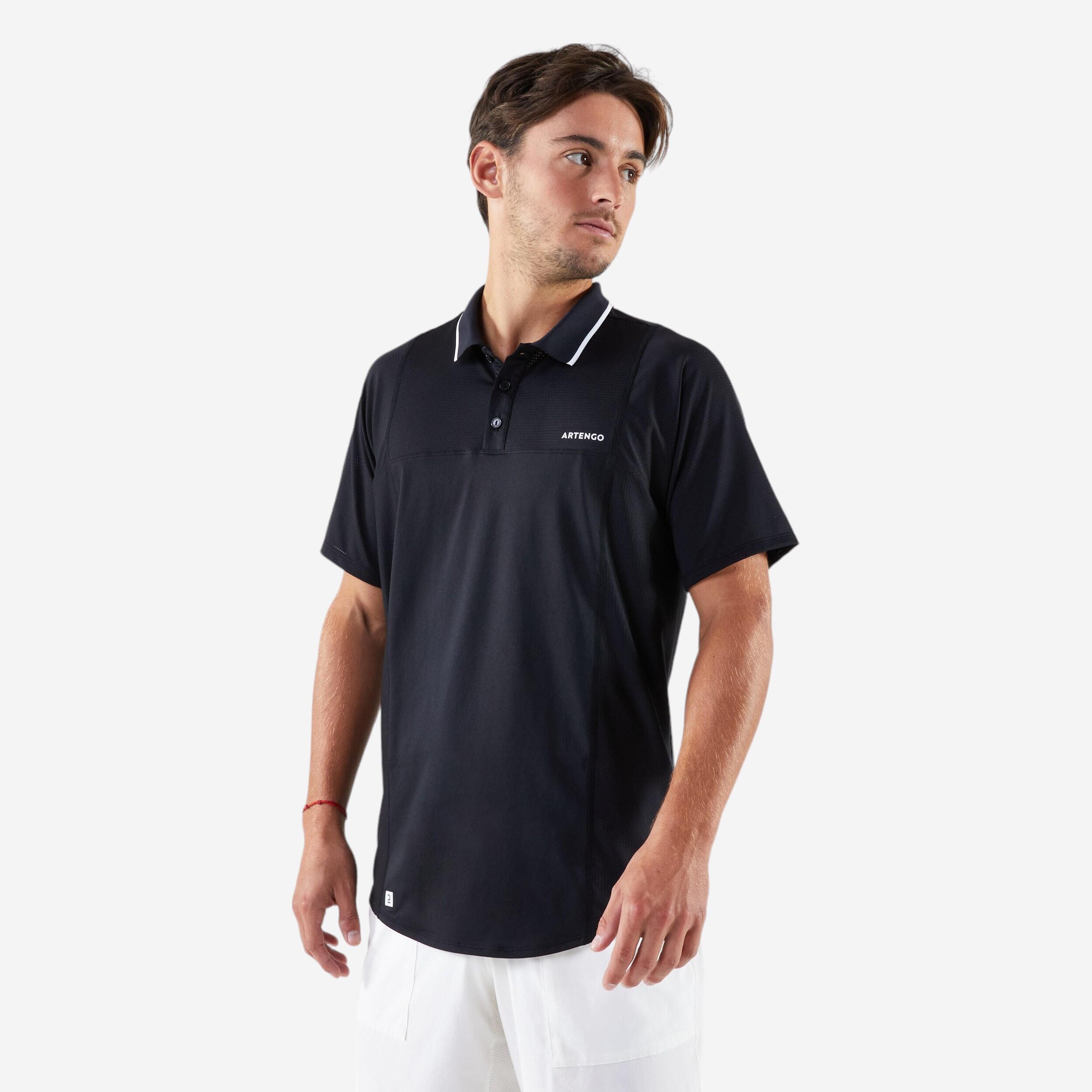 Herren Tennis Poloshirt ‒ DRY schwarz