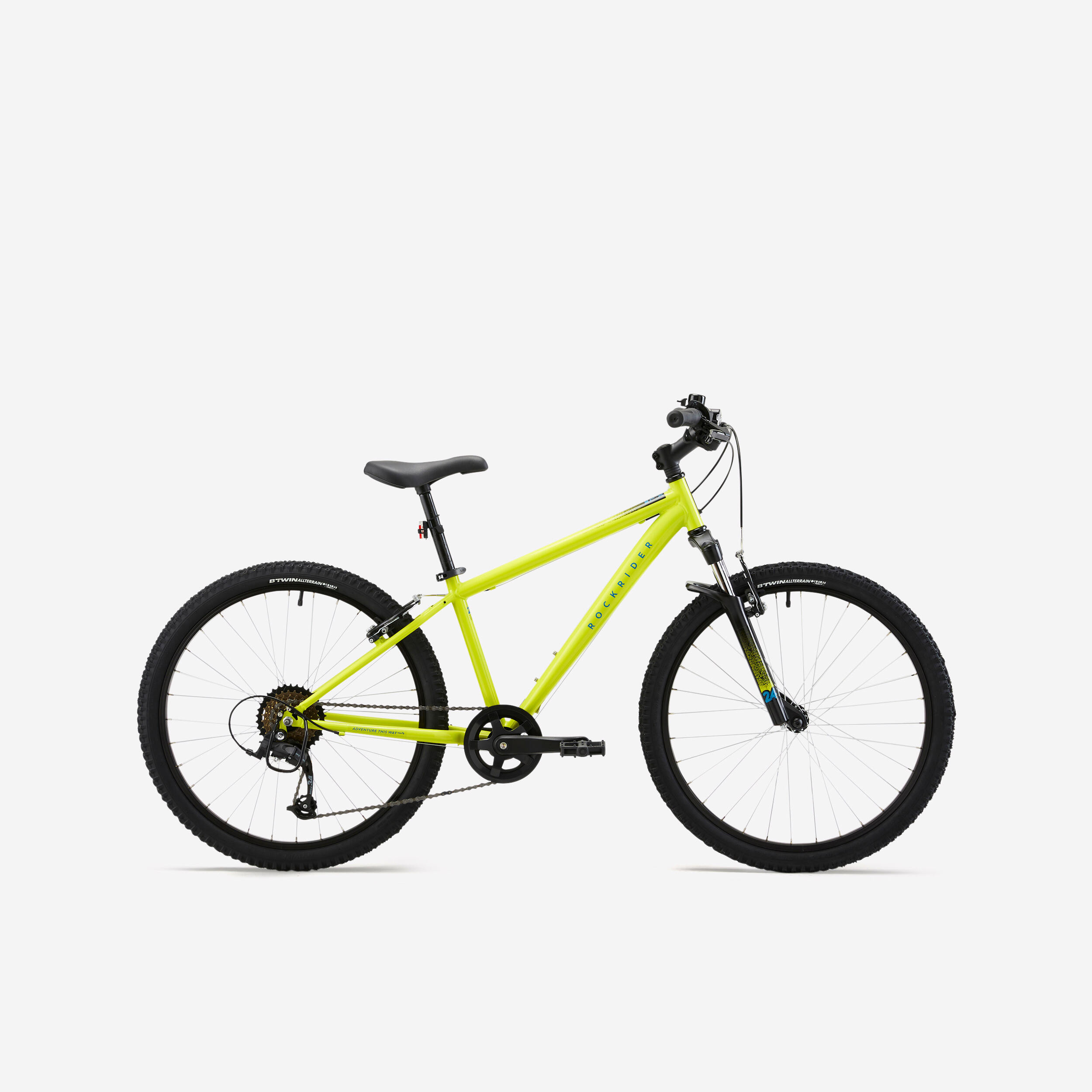 Kinderfahrrad Mountainbike 24 Zoll Rockrider Expl 500 gelb