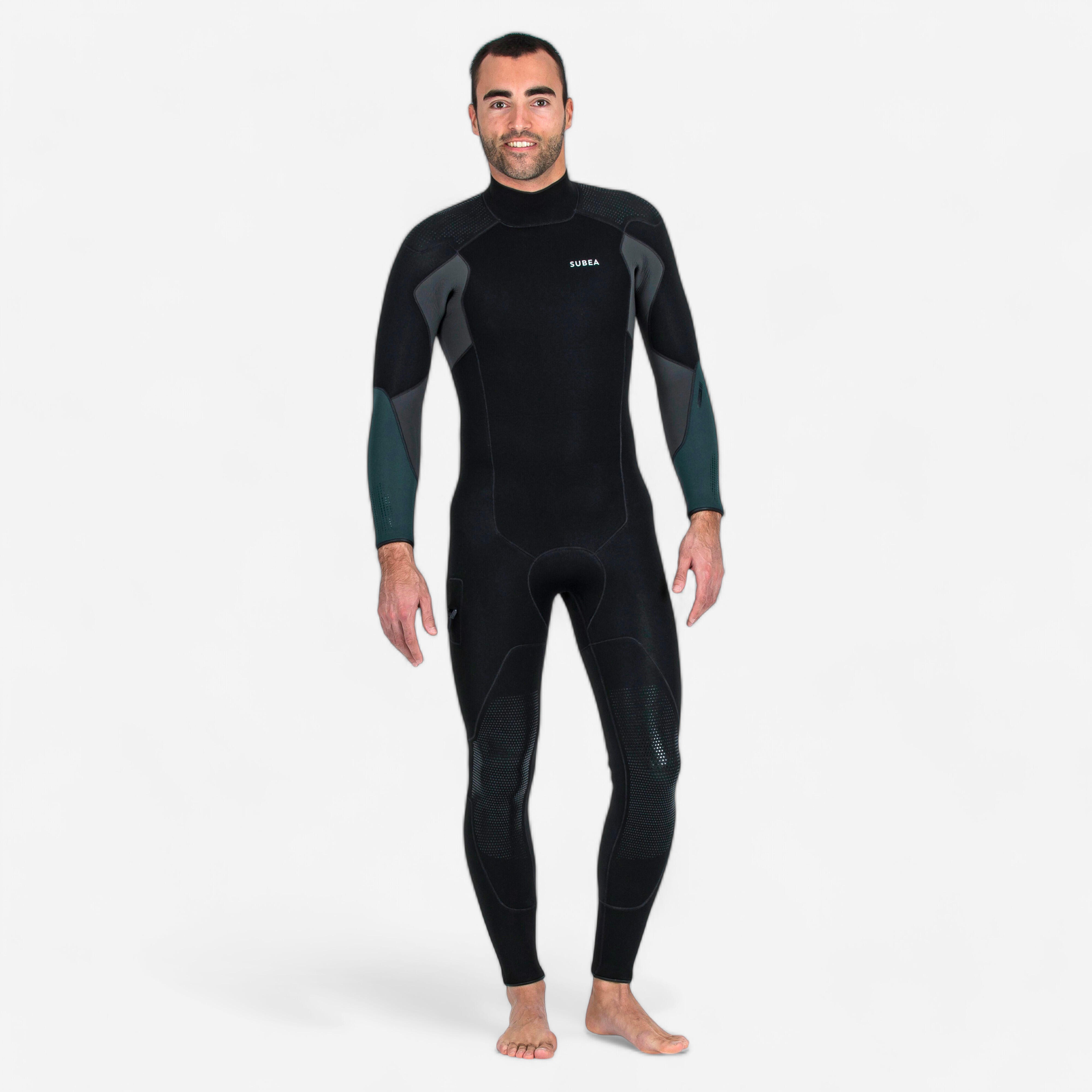 Neoprenanzug Tauchen Herren 900 5 mm schwarz/khaki