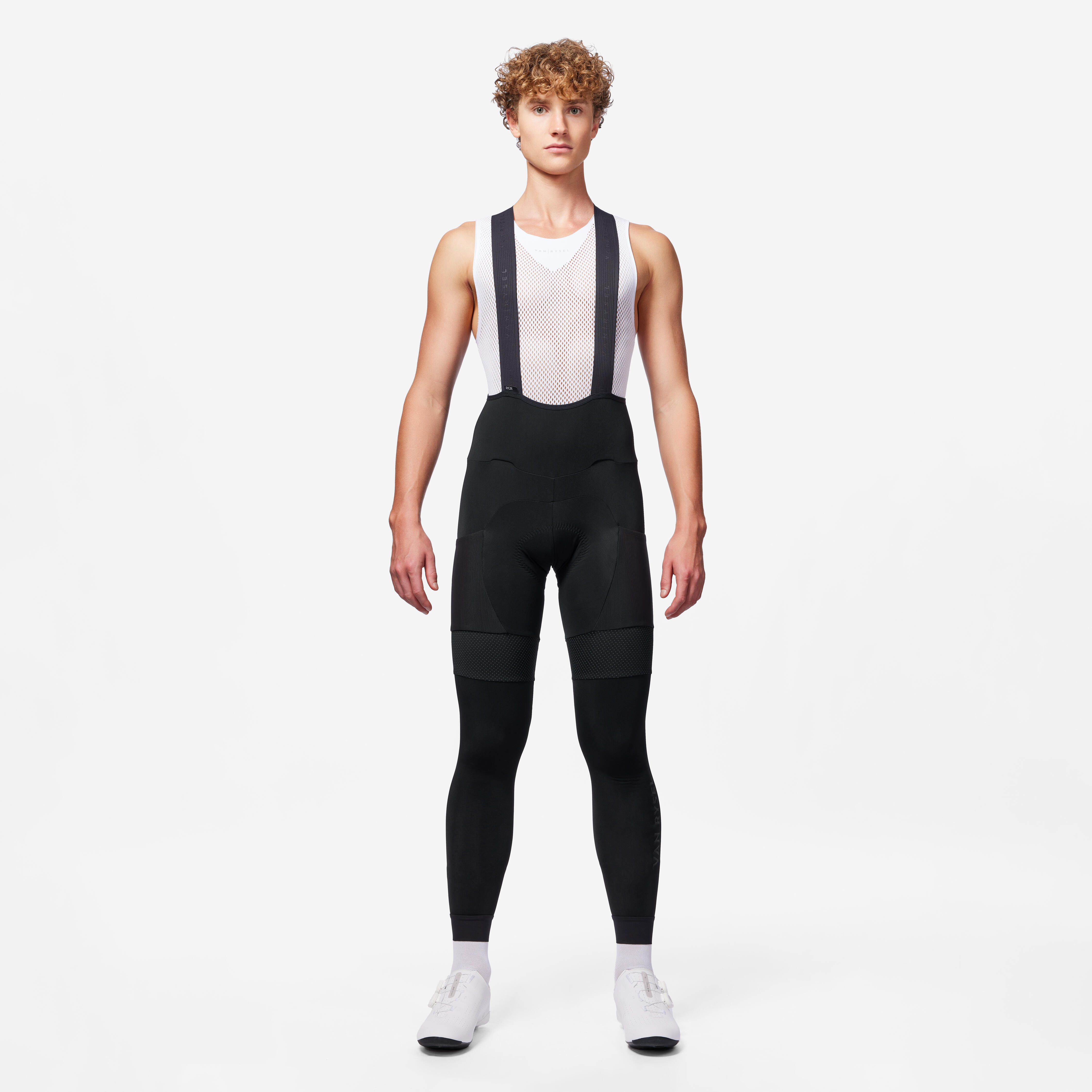 Radhose Winter lang mit Trägern Rennrad Racer Herren schwarz