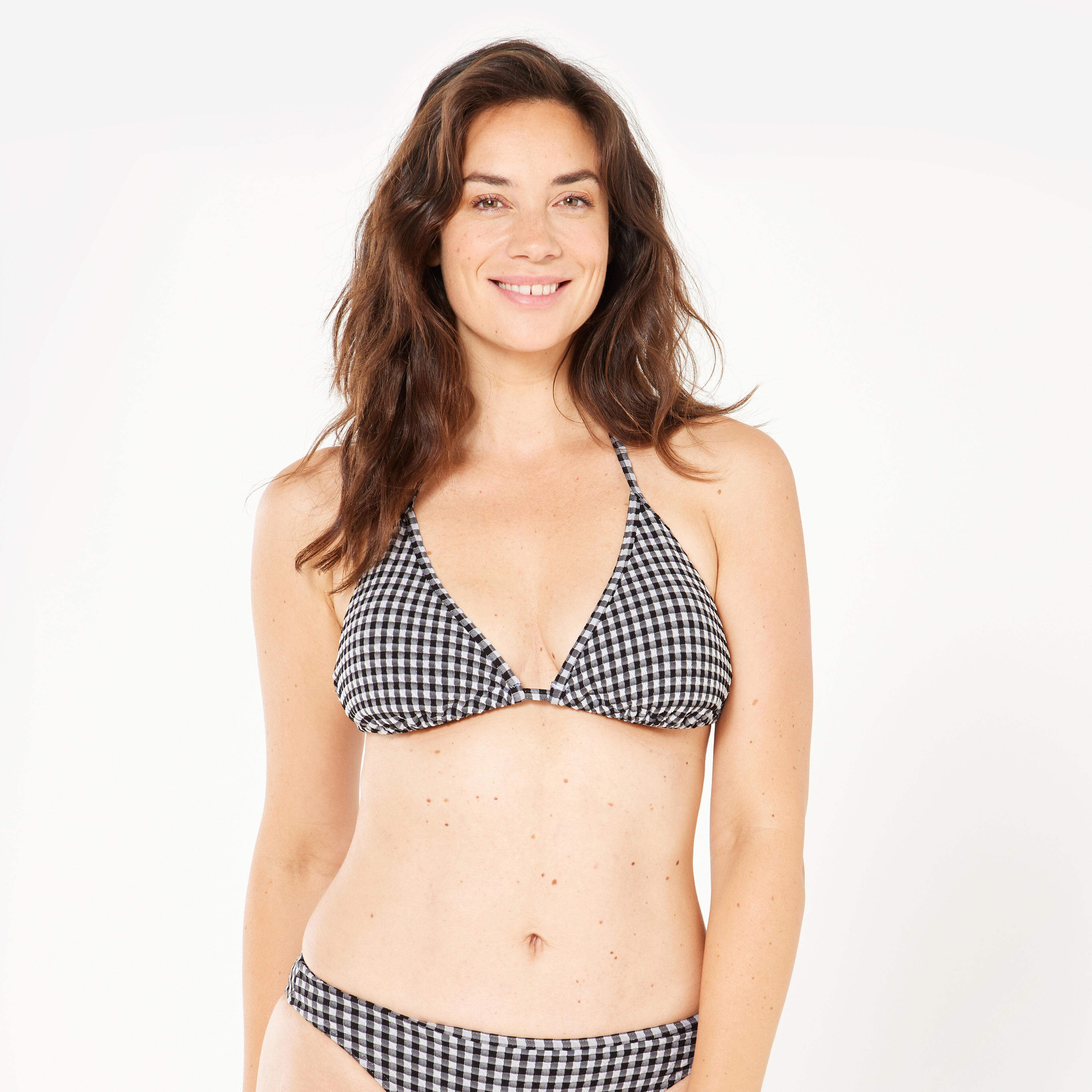 Bikini-Oberteil Damen Triangel strukturiert Mae Vichy
