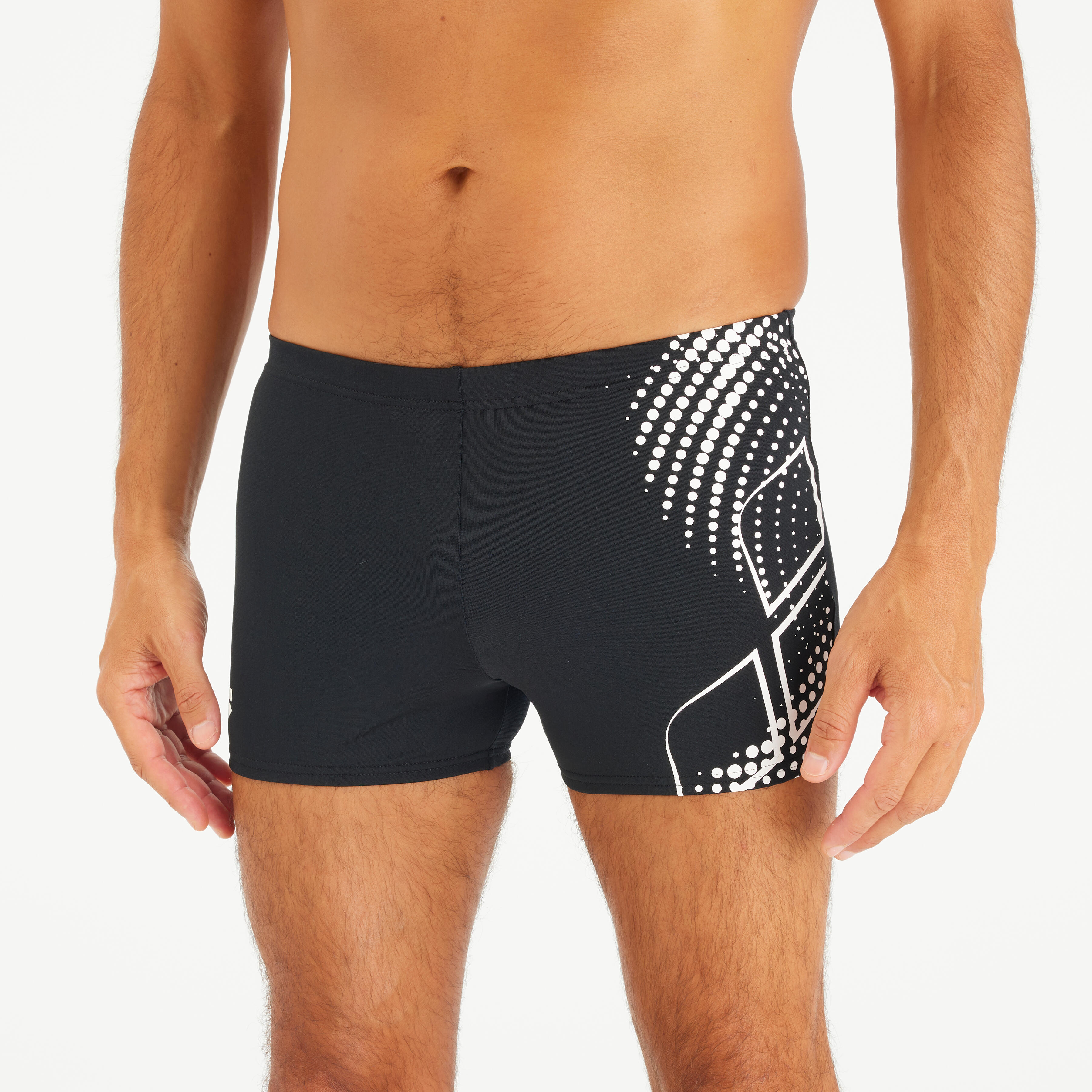 Badehose Boxer Herren Arena - Graph schwarz/weiß