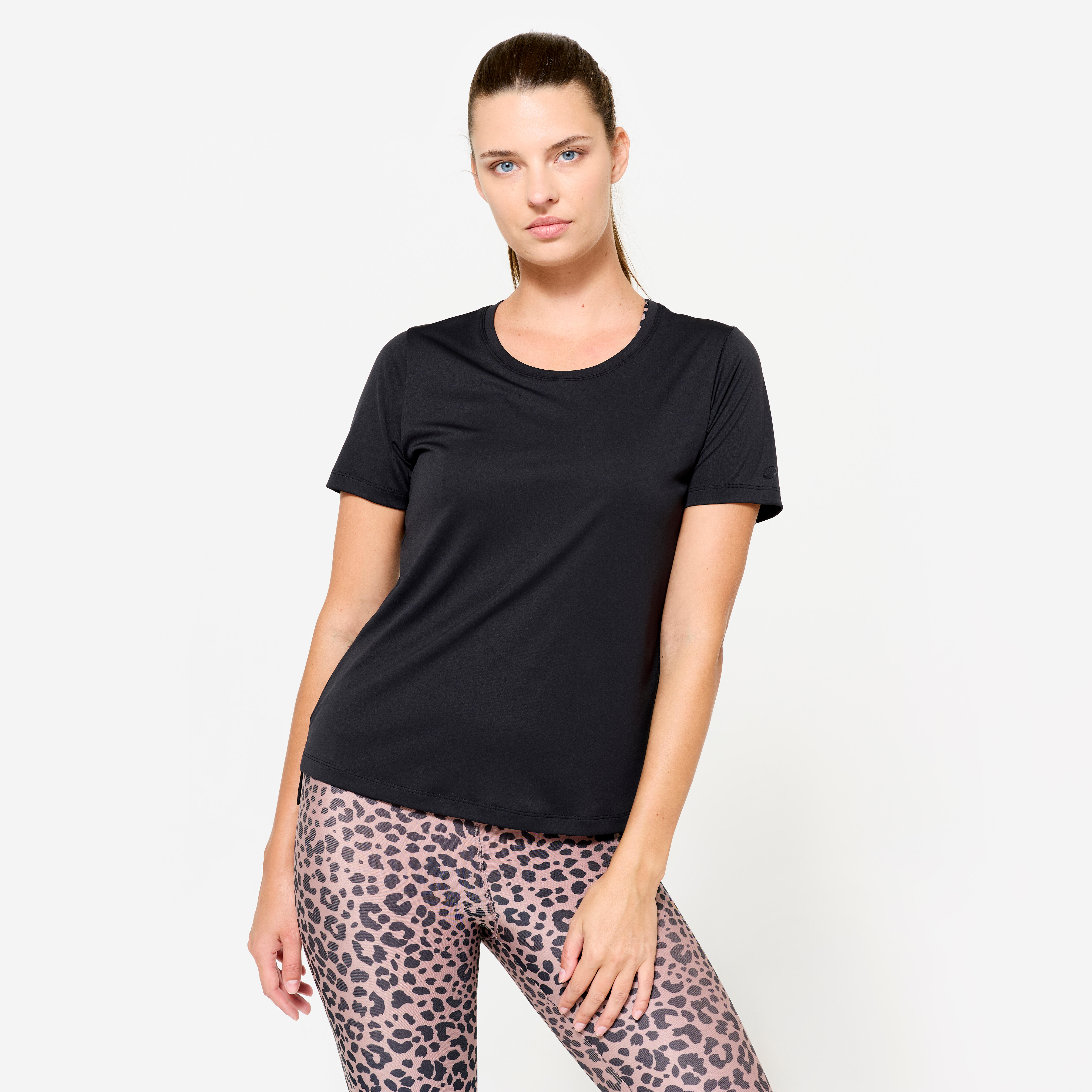 T-Shirt Damen - rauchschwarz