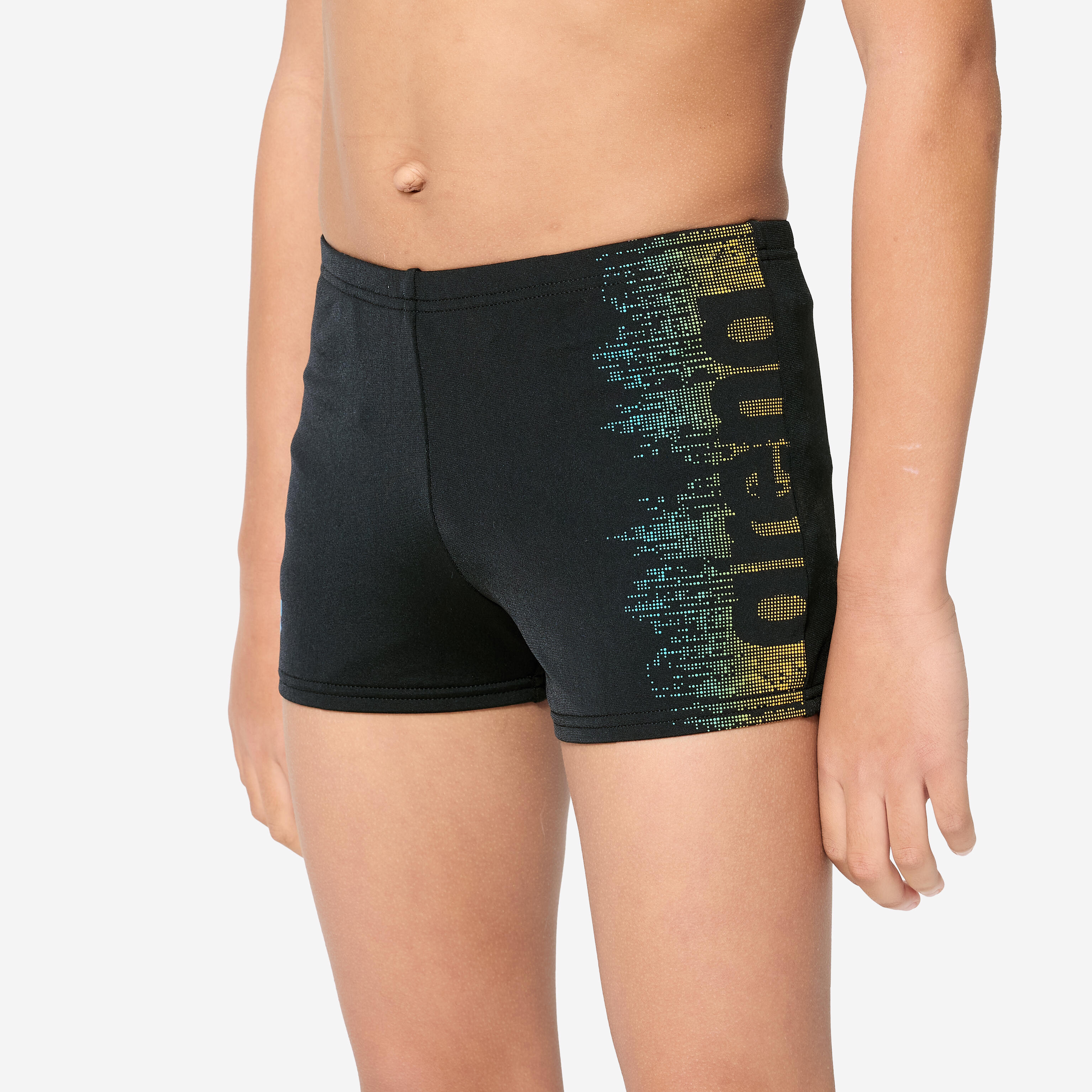 Badehose Boxer Jungen Arena - Papagei blau/gelb