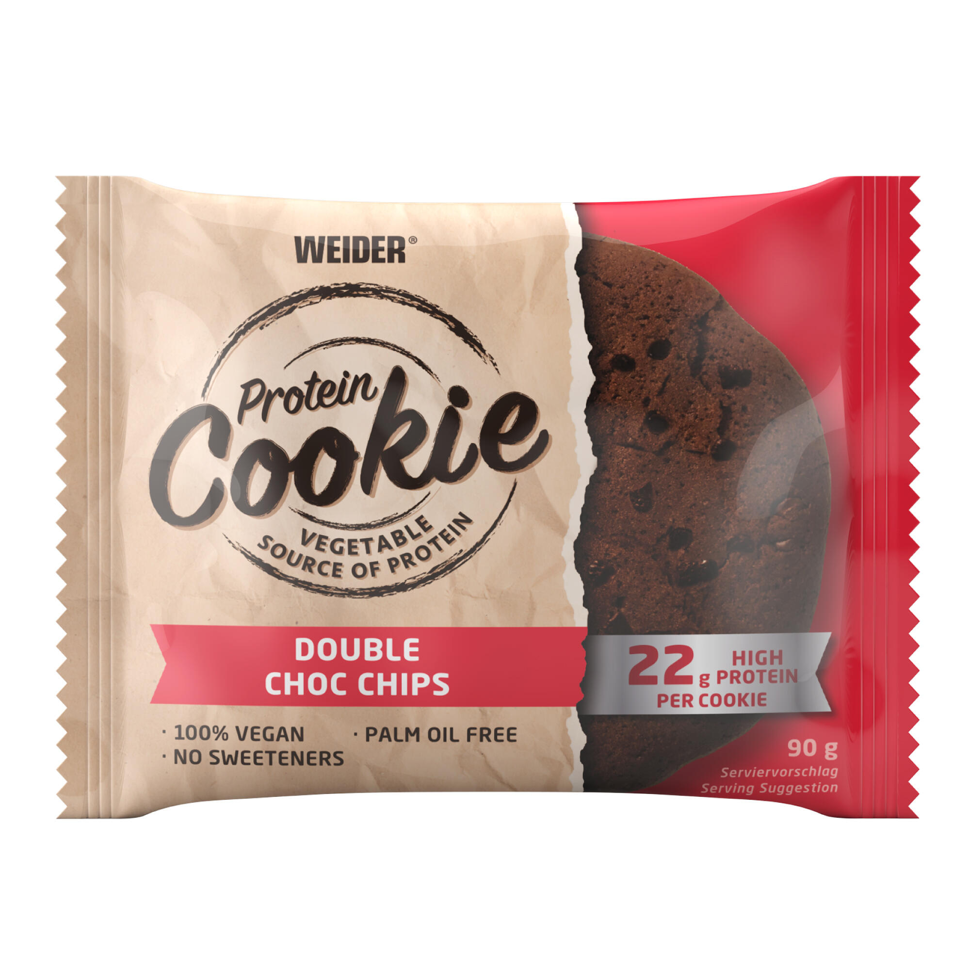 Protein-Cookie Double Chocolate Chips 100 % vegan 90 g