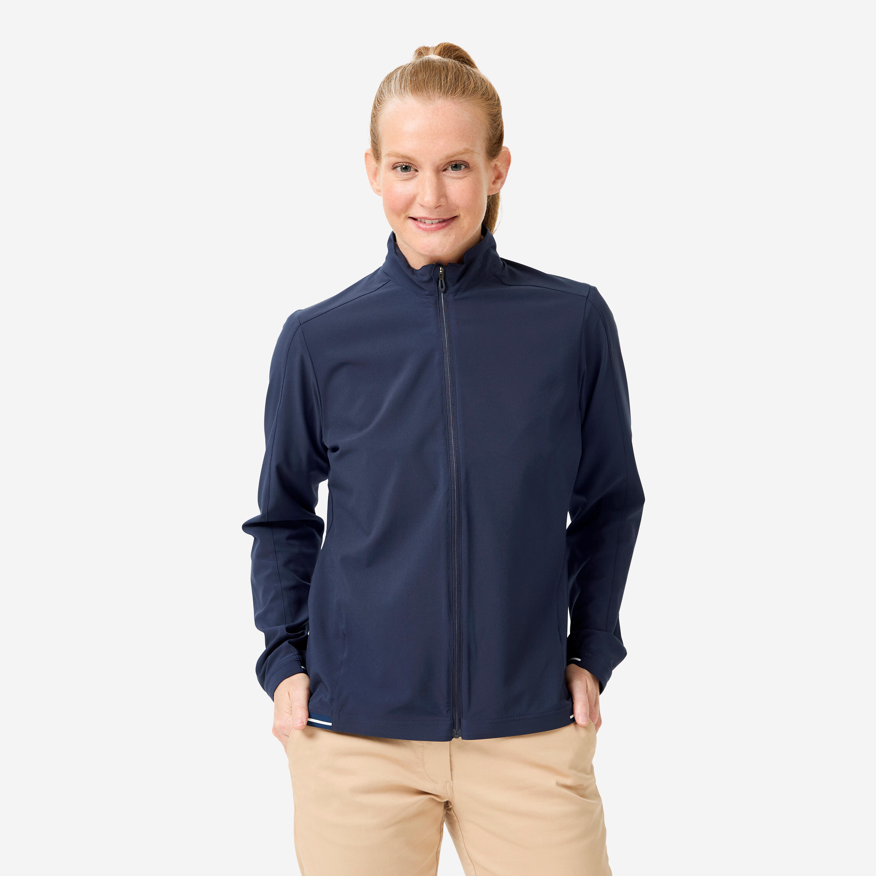 Damen Golf Windbreaker wasserabweisend - RW500 marineblau