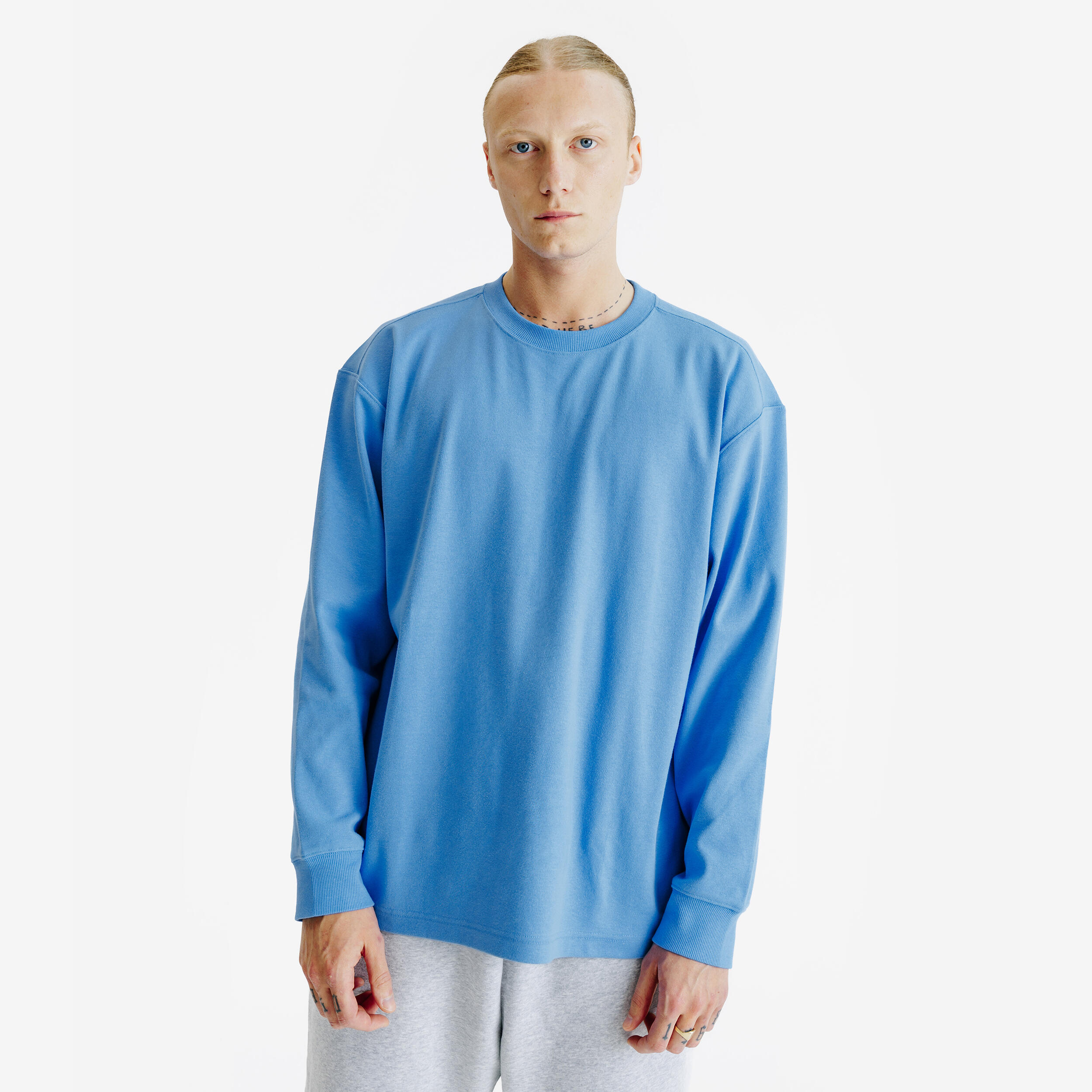 Langarmshirt Herren - Elementals blau