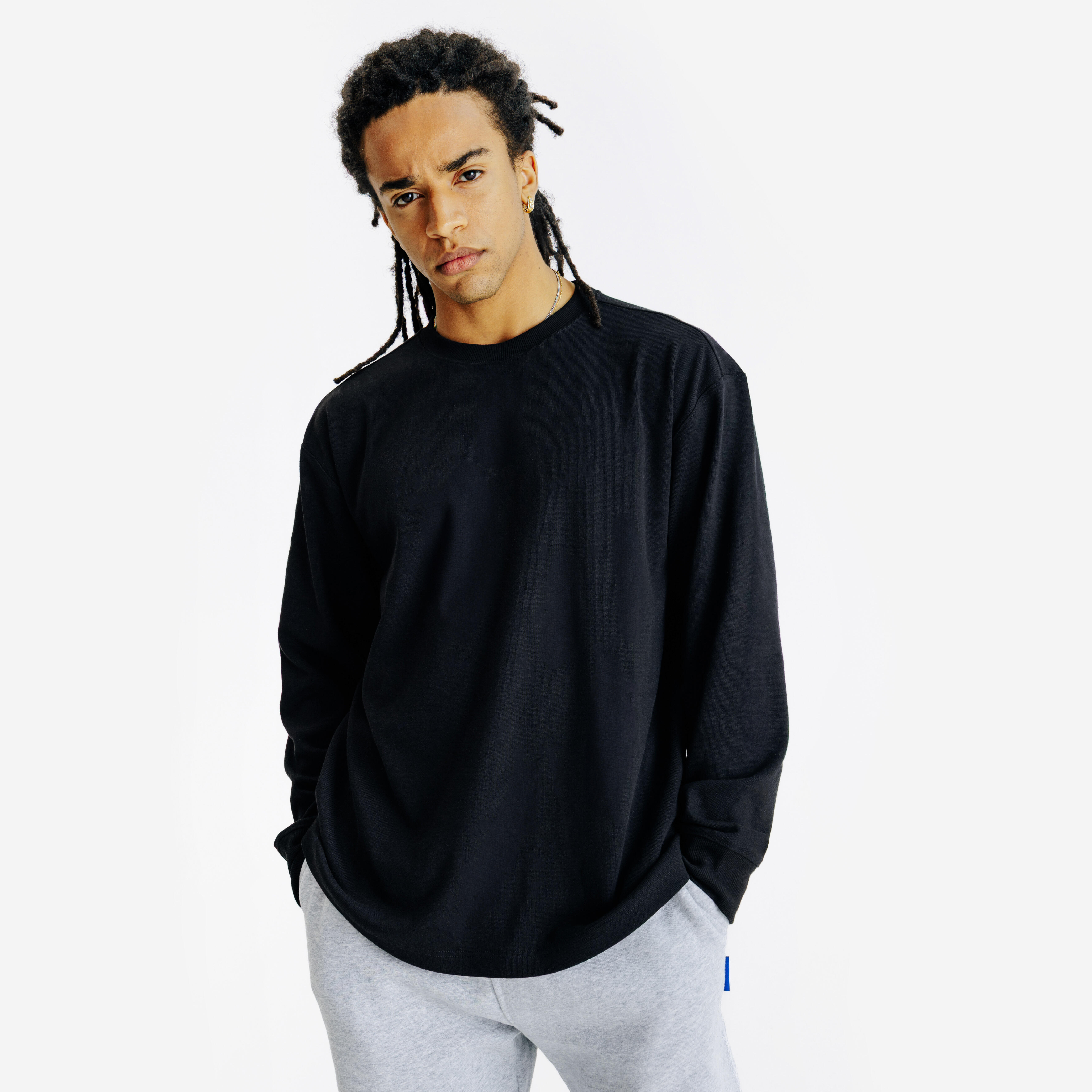 Langarmshirt Herren - Elementals schwarz