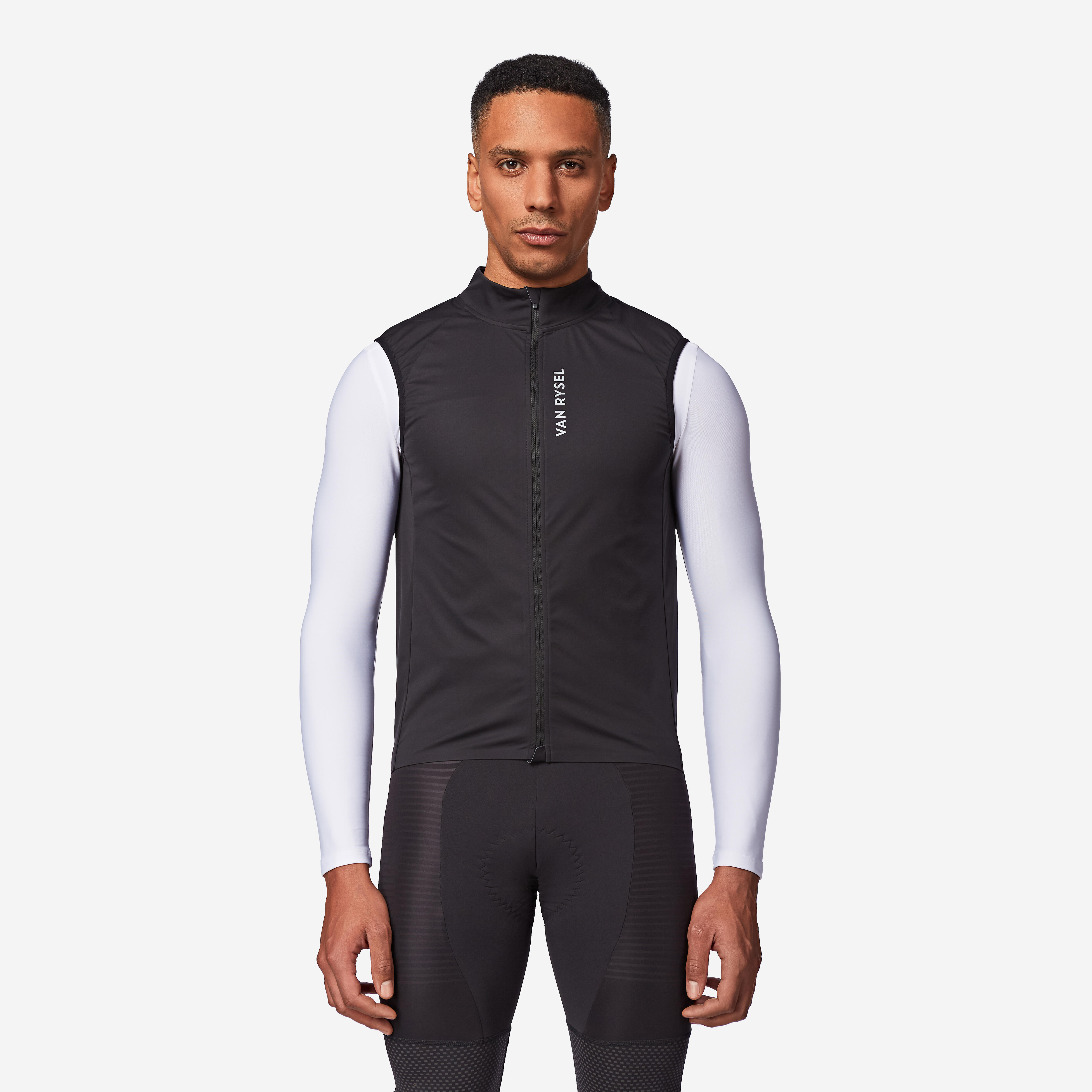 Fahrradweste Rennrad winddicht RCR Herren schwarz