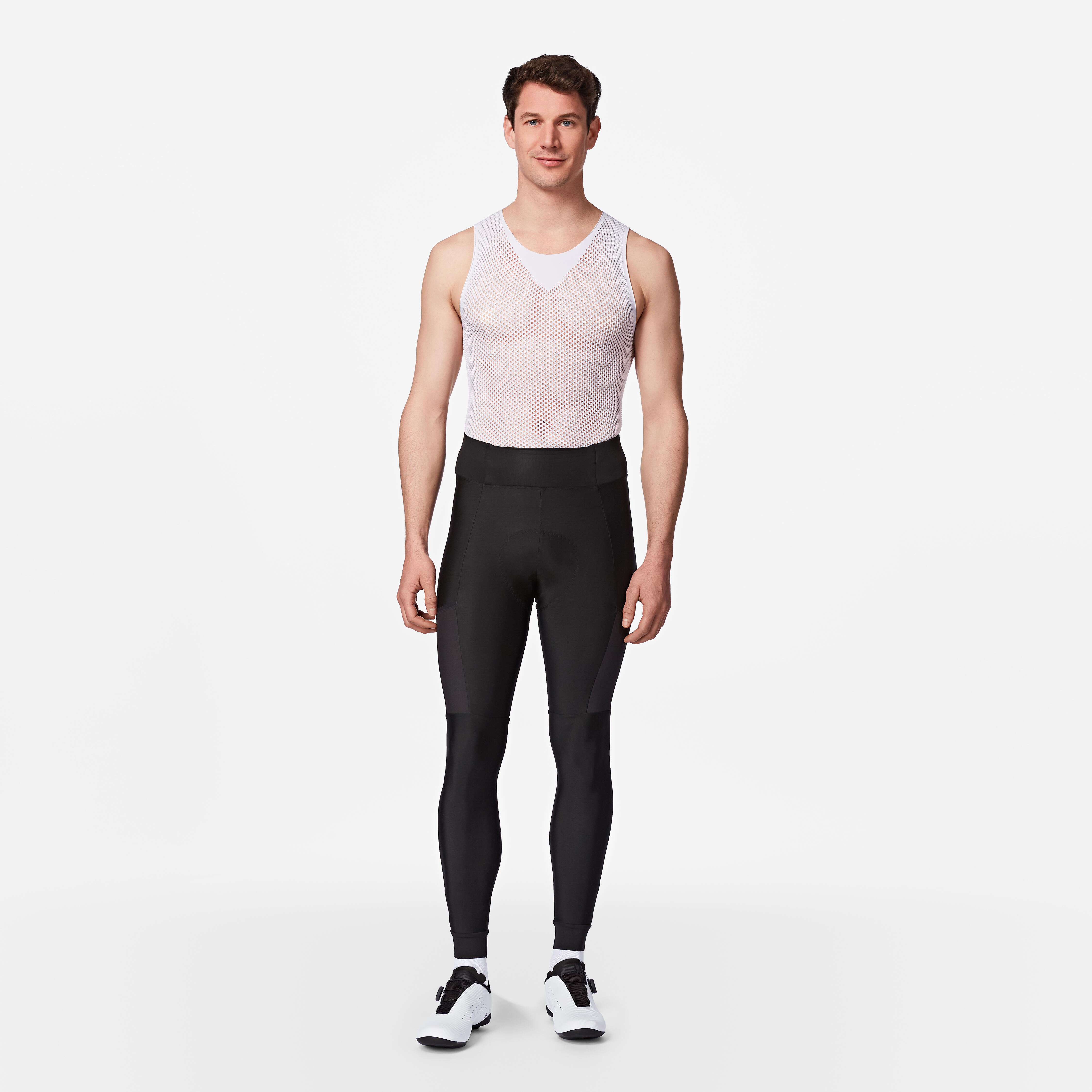 Radhose Rennrad lang Winter EDR Herren schwarz