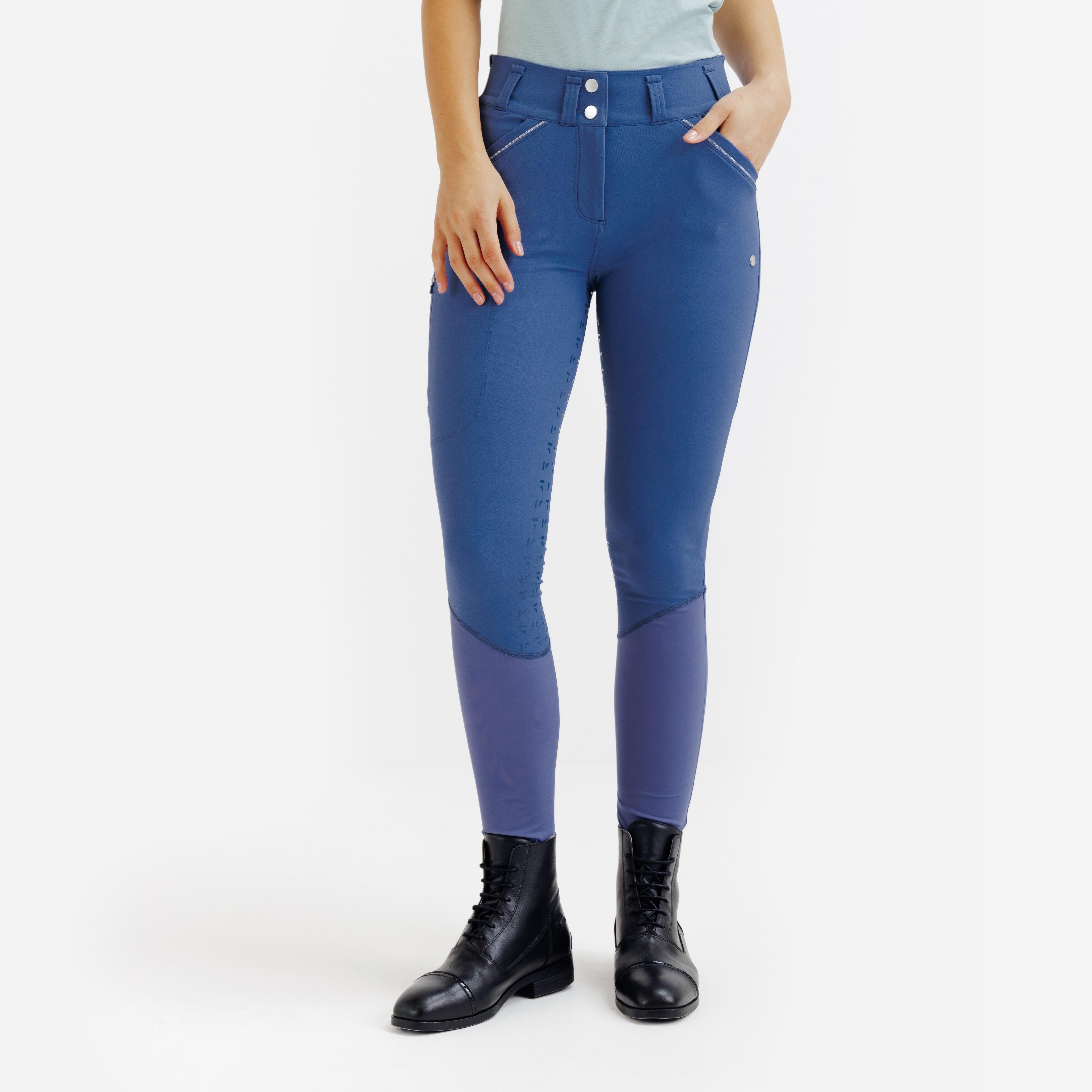 Reithose 900 Full Grip Damen blau