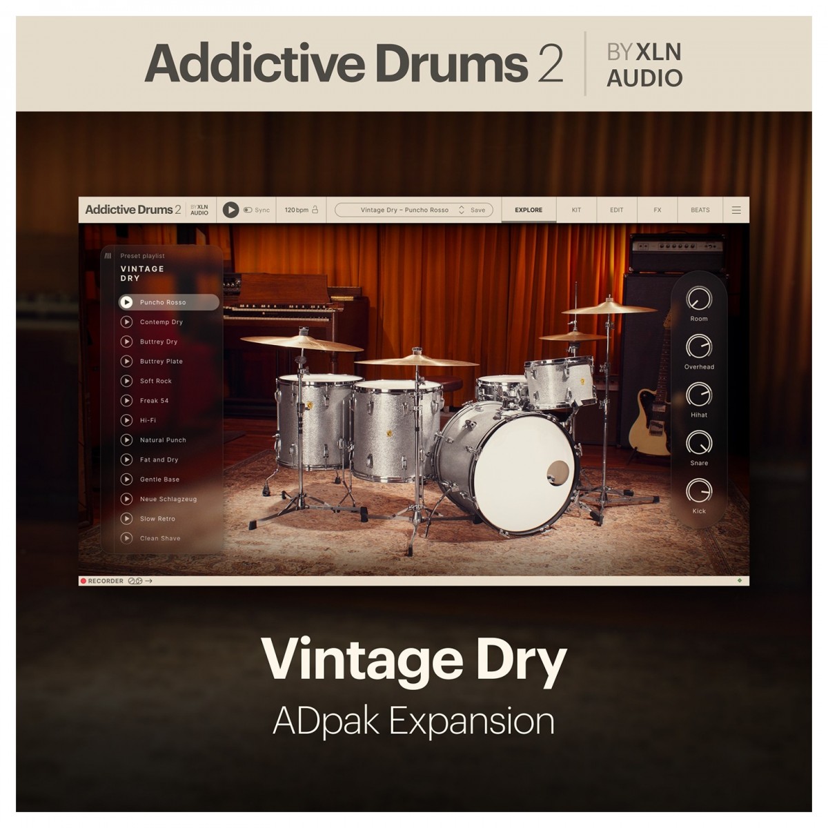 Addictive Drums 2: Vintage Dry ADpak
