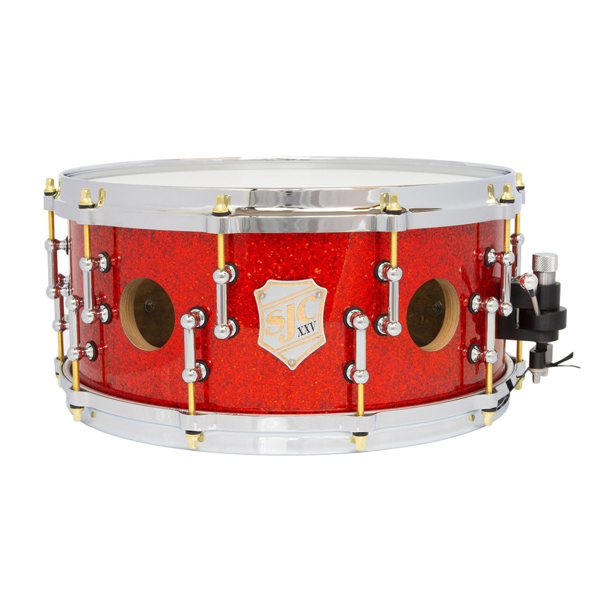 SJC Drums 25th Anniversary 14 x 6.5 Snare Drum Mandarine Glitter