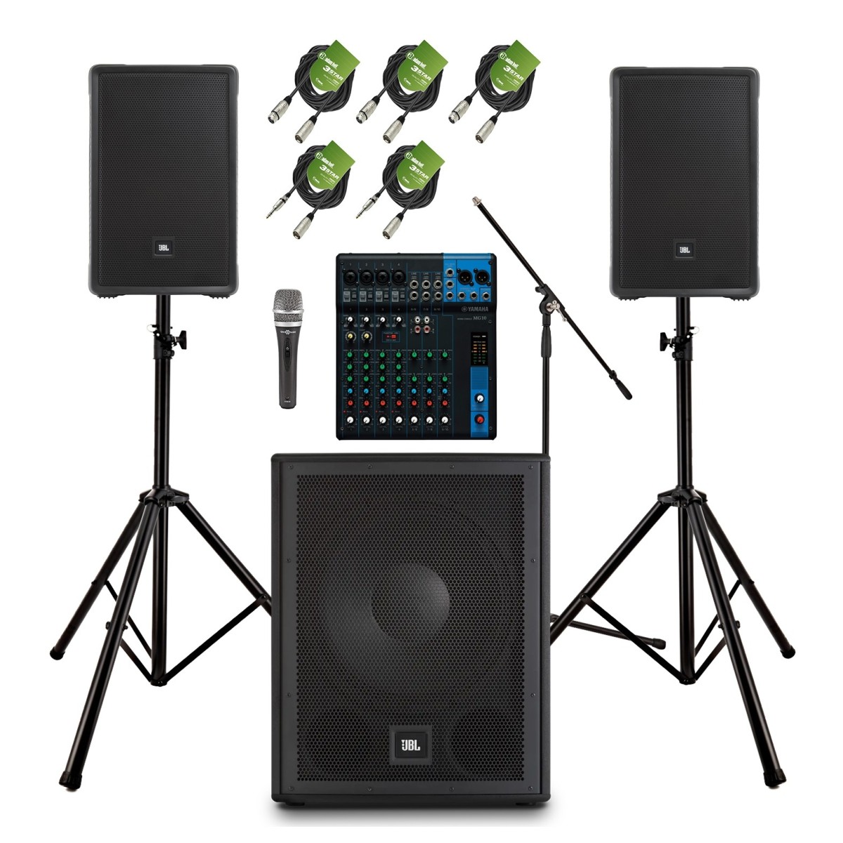 JBL IRX112BT Komplettes PA-System-Bundle