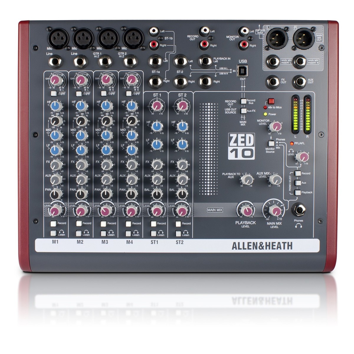 Allen & Heath ZED-10 USB kompaktes Stereo-Mischpult