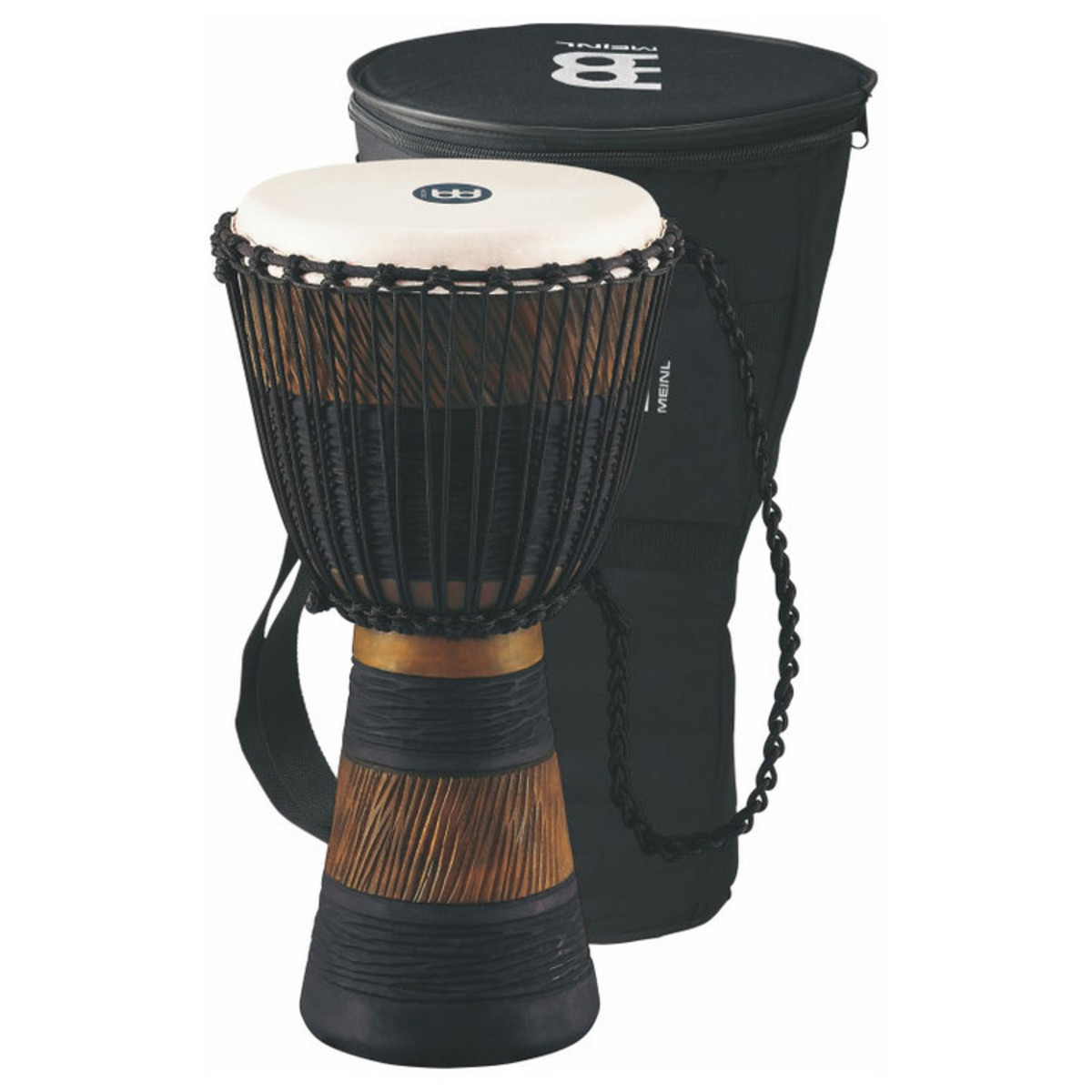 Meinl 10' Original African Rope Tuned Wood Djembe Braun/Schwarz