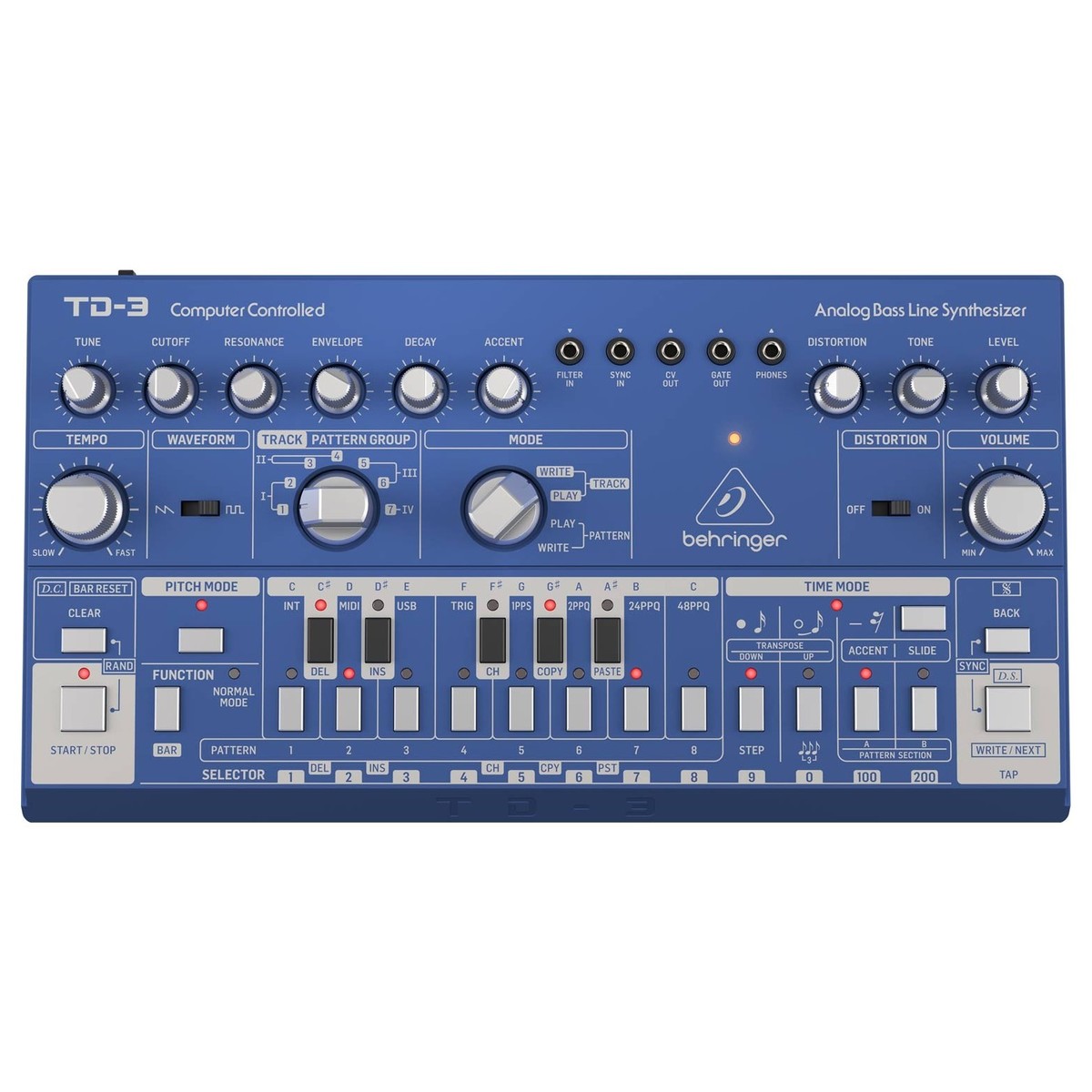 Behringer TD-3-BU Analoger Basslinie Synthesizer Blau