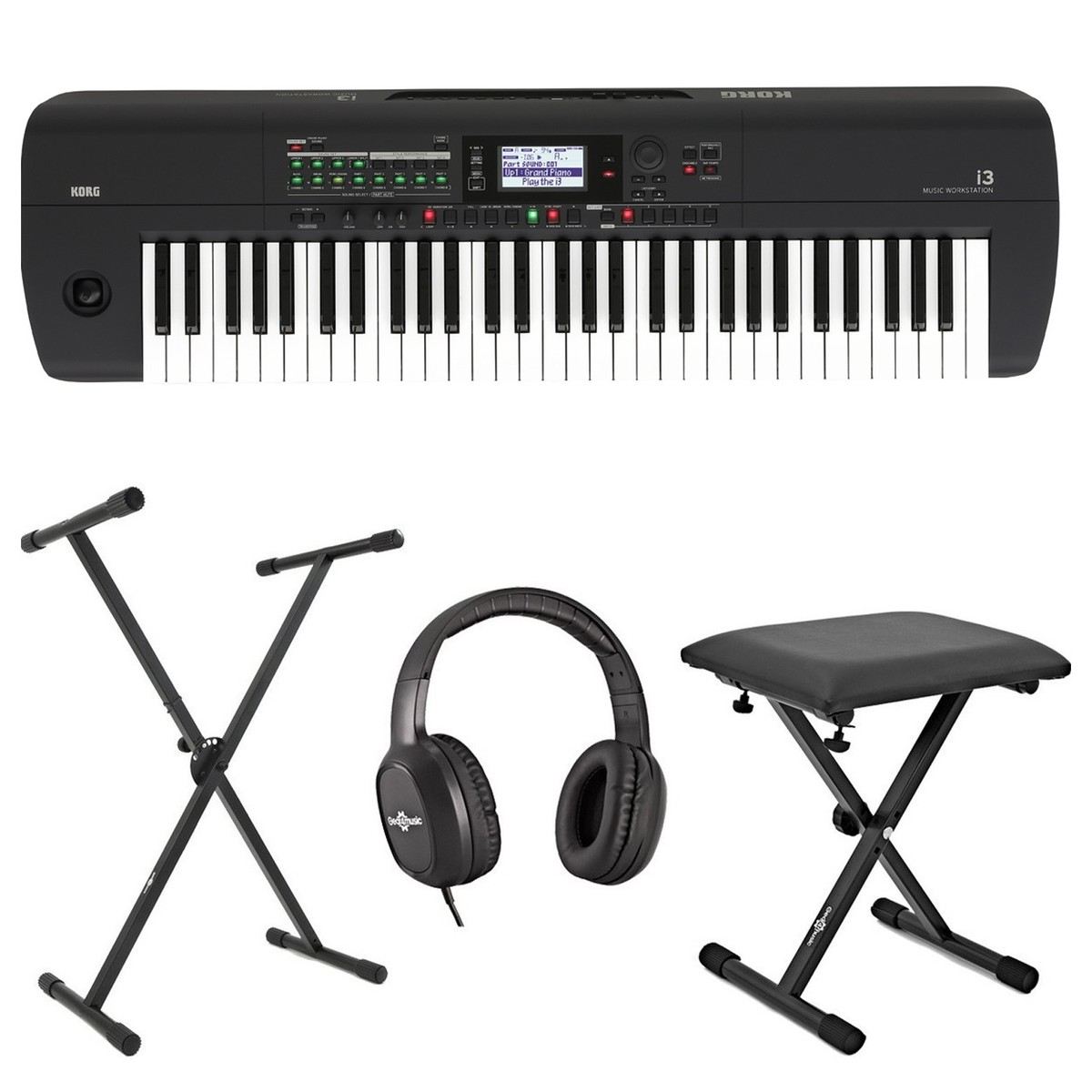 Korg I3 Tragbare Arranger-Workstation schwarz Paket