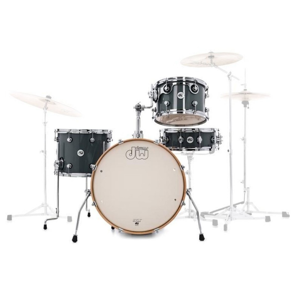 DW Drums Design Frequent Flyer 20 Kesselsatz Stahlgrau