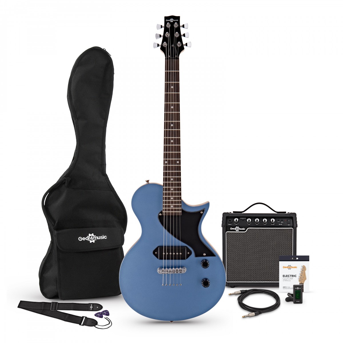 New Jersey Classic II E-Gitarre Pelham Blue im Paket mit Verstärker