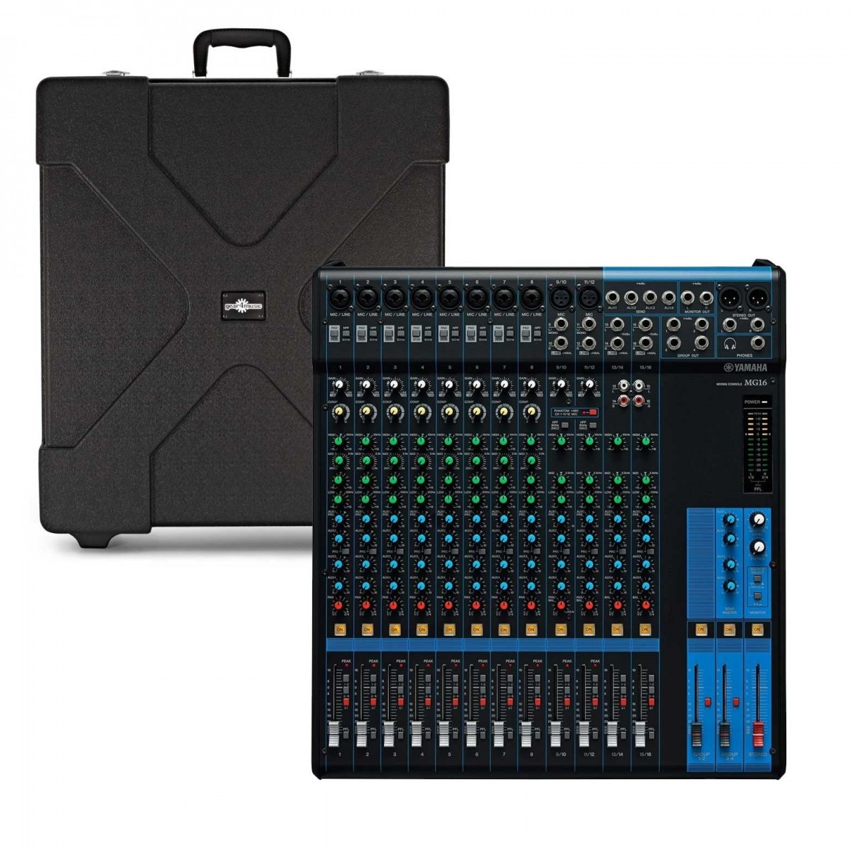 Yamaha MG16 Analoges Mischpult mit Pop Up Case