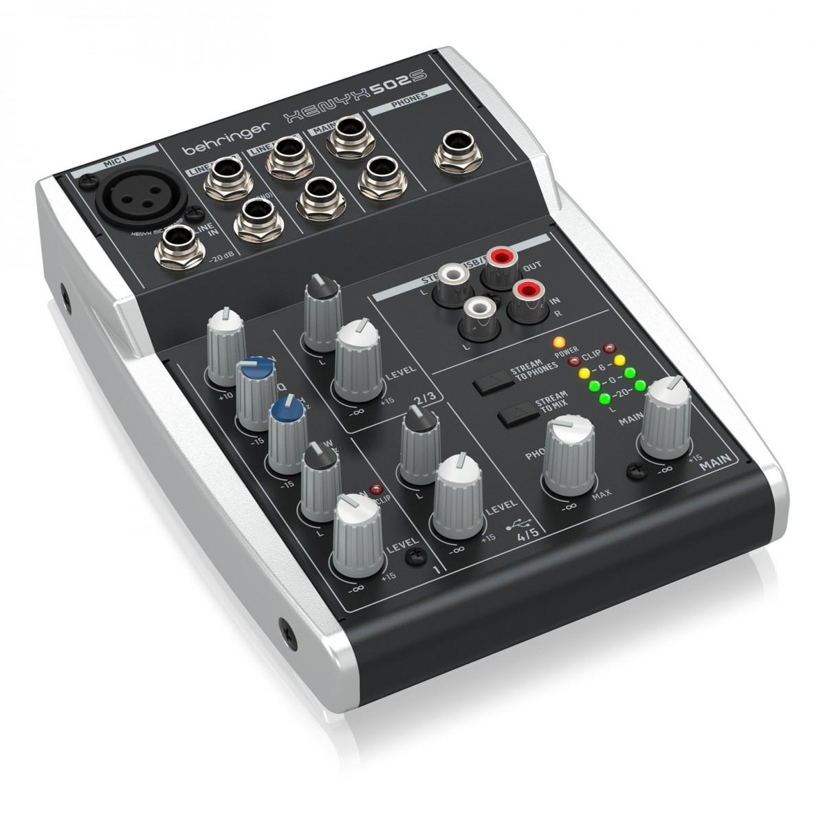 Behringer 502S Analoges Mischpult mit USB-Streaming-Interface