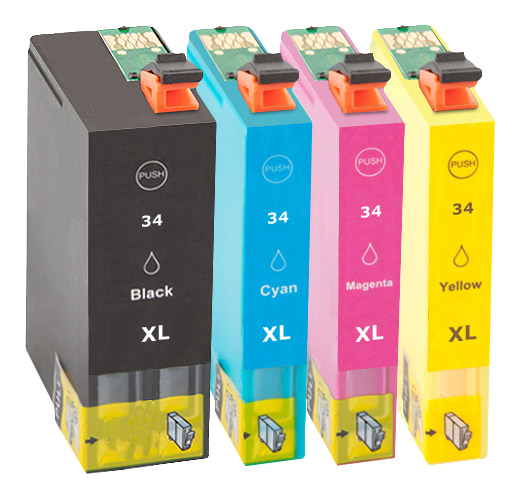 Multipack Kompatibel zu Epson 34 XL enthält 4x Tintenpatrone