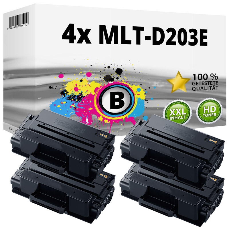 Multipack Kompatibel zu Samsung MLT-D203E enthält 4x Toner