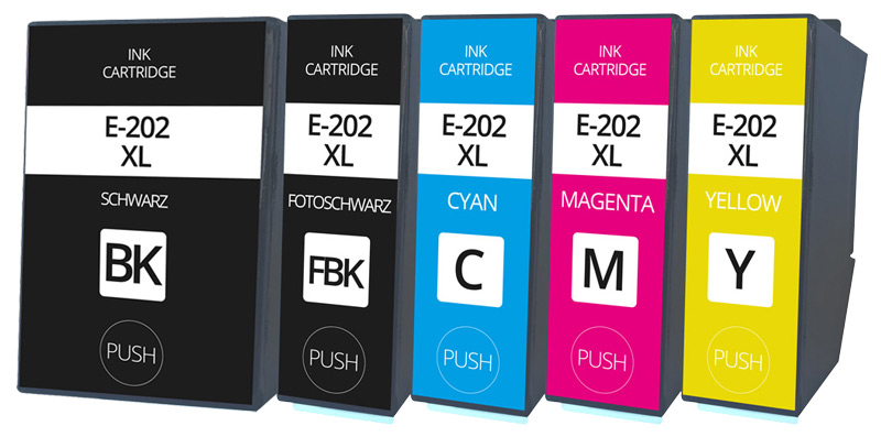 Multipack Kompatibel zu Epson 202 XL enthält 5x Tintenpatrone