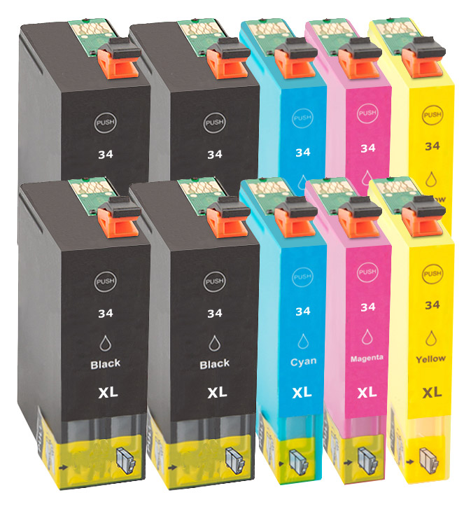 Multipack Kompatibel zu Epson 34 XL enthält 10x Tintnepatrone