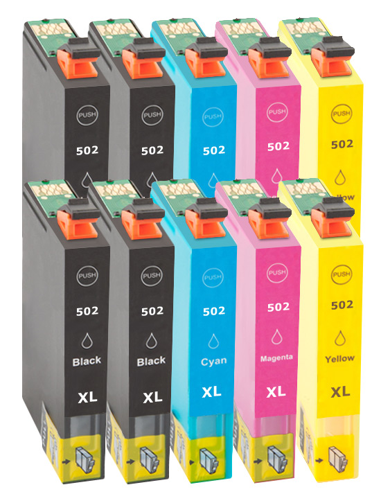 Multipack Kompatibel zu Epson Patronen 502 XL enthält 10x Tintnepatrone