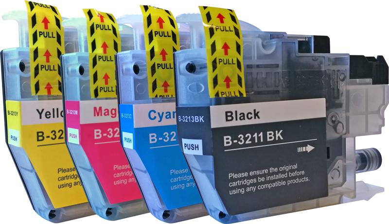 Multipack Kompatibel zu Brother LC-3211 enthält 4x Tintenpatrone