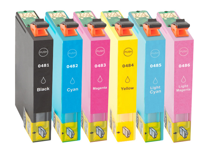 Multipack Kompatibel zu Epson T0481enthält 6x Tintenpatrone