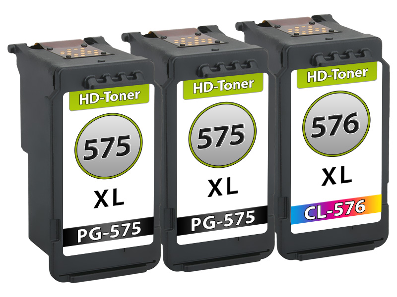 Multipack kompatibel zu Canon 5437C004 / PG575XL+CL576XL enthält 3x Druckkopfpatrone