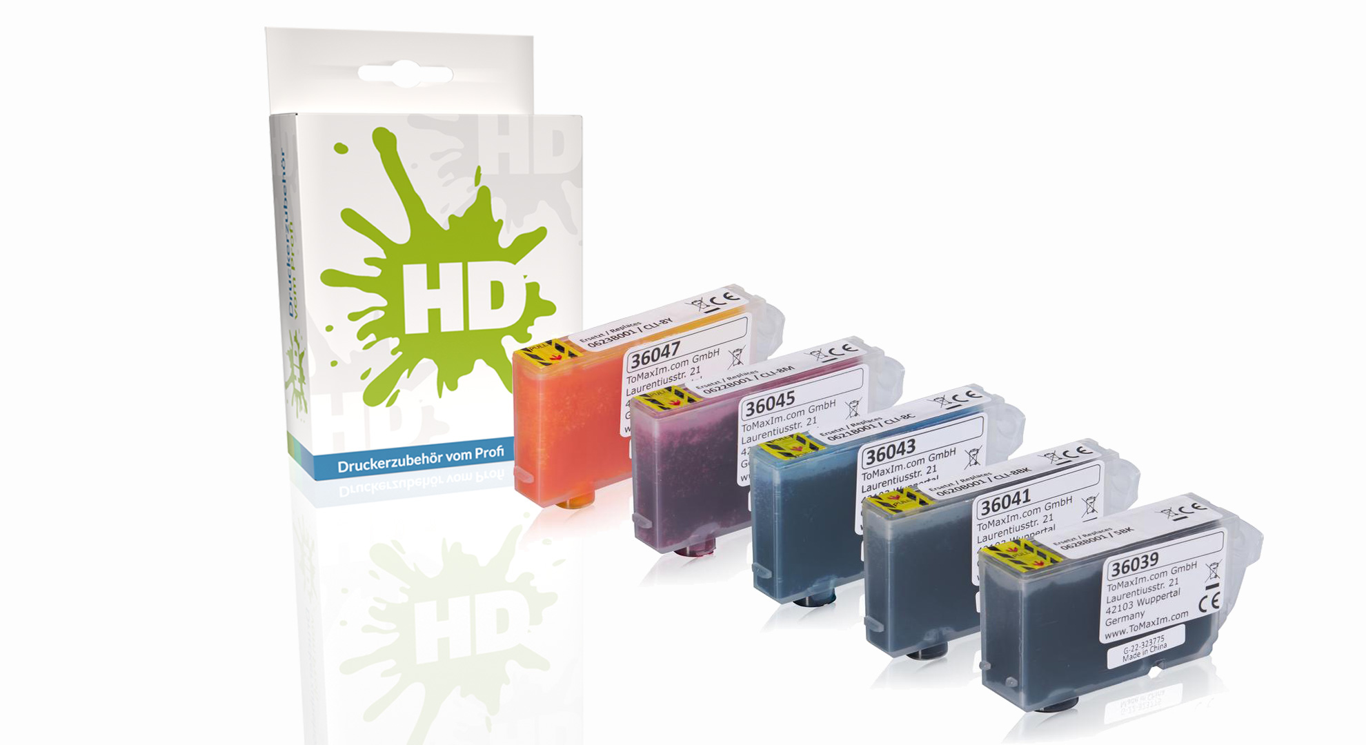 Multipack kompatibel zu Canon PGI-5 / CLI 8 enthält 5x Tintenpatrone