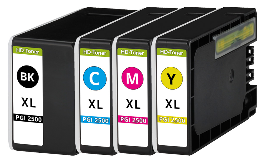 Multipack kompatibel zu Canon PGI-2500XL enthält 4x Tintenpatrone