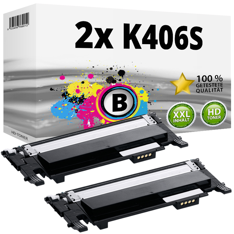 Sparset ersetzt Samsung CLT-K406S enthält 2x Toner
