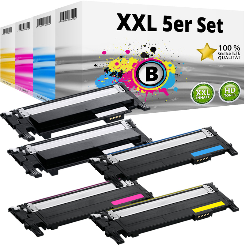 Multipack kompatibel zu Samsung CLT-x406S enthält 5x Tonerkartusche