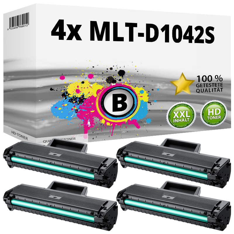 Multipack kompatibel zu Samsung MLT-D1042S enthält 4x Tonerkartusche