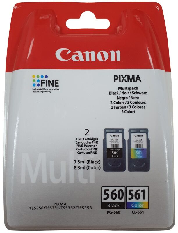 Original Canon 3713C001 / PG560 + CL561 Druckkopfpatrone Multipack