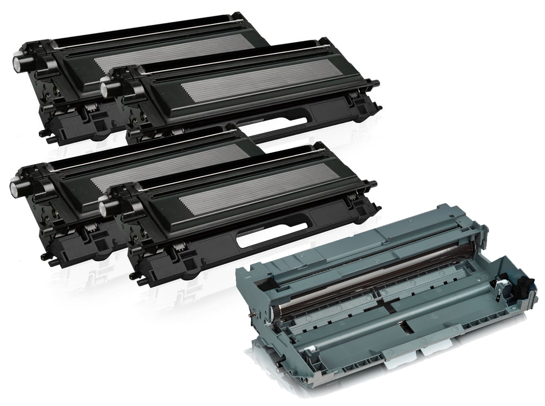 Multipack Kompatibel zu Brother TN-2320 / DR-2300 1x Bildtrommel / 4x Tonerkartusche