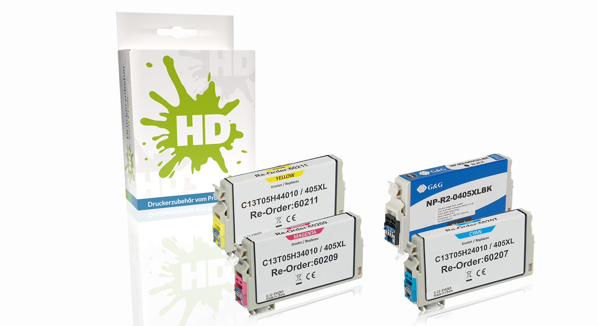 Multipack Kompatibel zu Epson C13T05H64010 / 405 XL enthält 4x Tintenpatrone