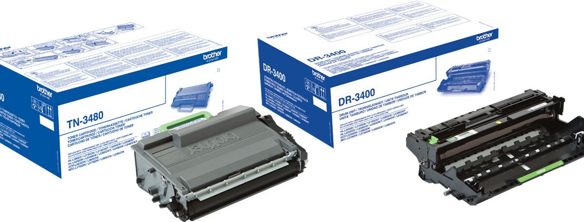 Original Brother Toner TN-3480 + DR-3400 Trommel