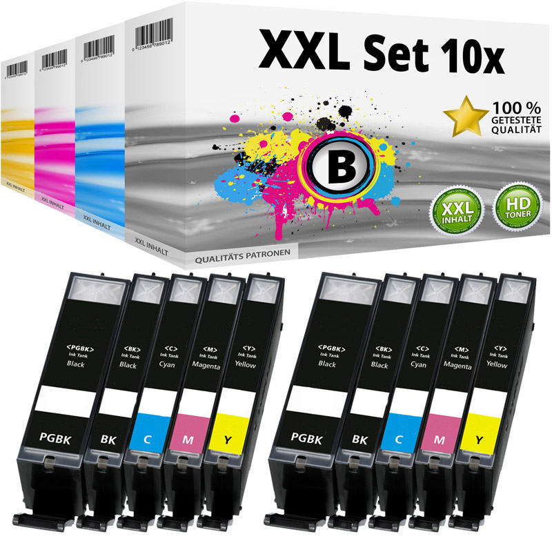 Multipack Kompatibel zu Canon PGI-570 CLI-571enthält 10x Tintenpatrone