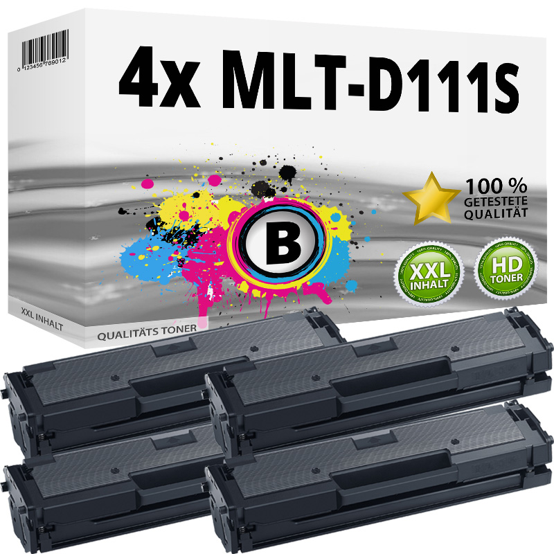 Kompatibel zu Samsung MLT-D111L enthält 4x Toner