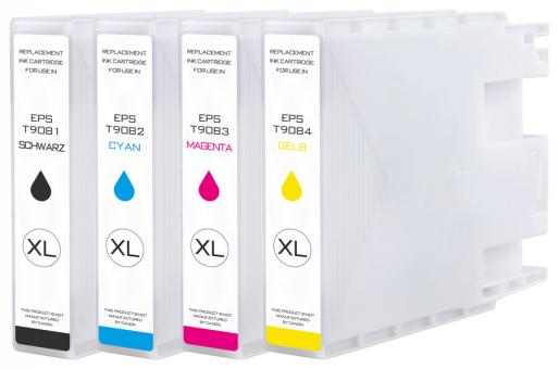 Multipack kompatibel zu Epson C13T908x40 / T908x enthält 4 x Tintenpatrone